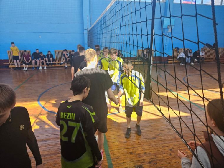 Соревнования по волейболу.